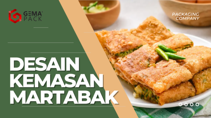 Kemasan desain martabak membuat bok