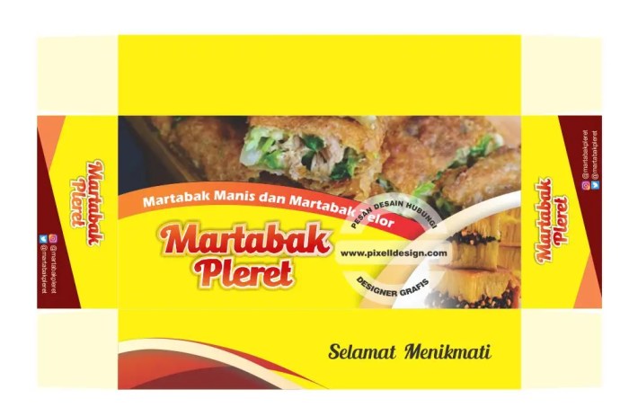 Contoh desain bungkusan martabak