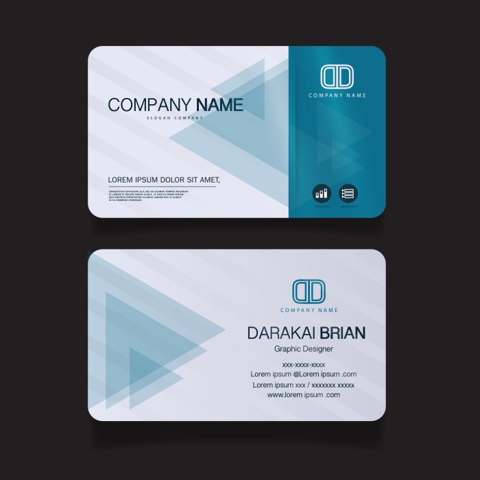 Contoh desain card name